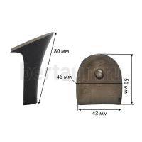 Каблуки № 119 LY 6262 черный лаков (высота 8 см)