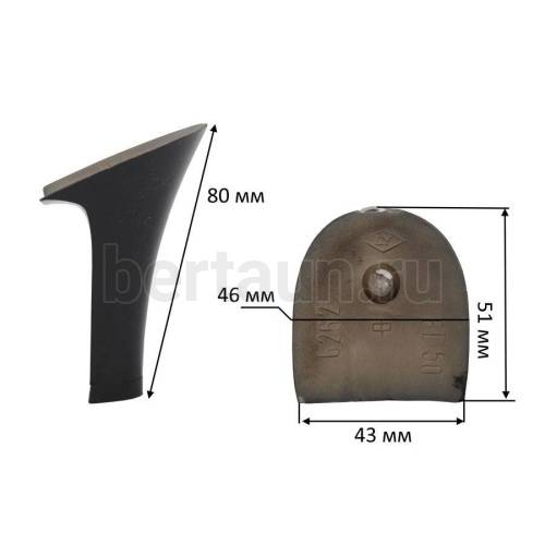 Каблуки № 119 LY 6262 черный лаков (высота 8 см)