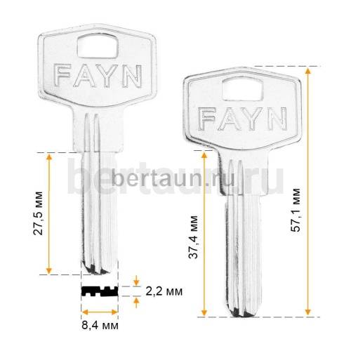 Заг.для ключ. KAE1(FAIN1)KAE10D_KAL7_KLE8R_x Kale FAIN 1D  верт. № 610