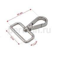 Карабин №140 металический карабин для сумки GFM 140417 32 мм никель