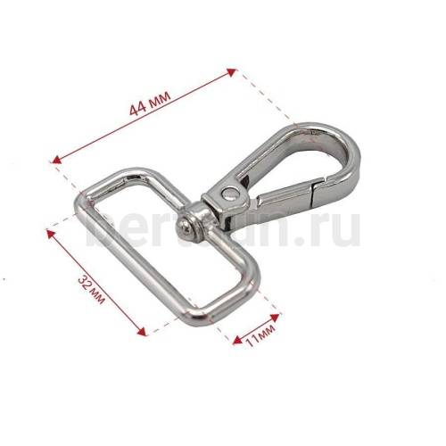 Карабин №140 металический карабин для сумки GFM 140417 32 мм никель