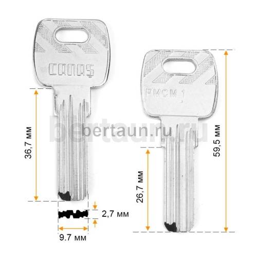 Заг.для ключ. РМСМ-1 многопазный  CANAS Турция  верт.  № 643
