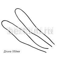 Шнурки №56  резиновые эластичные круглые 2мм*55см черные