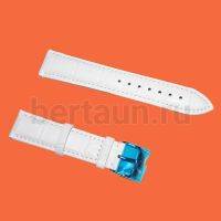 Ремешки для часов № 72  КОЖА HIGHTONE #361 (20мм белый)