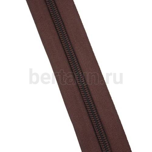 Молния рулонная  № 48  спираль Т8 /№304 коричневая (200м/упак)