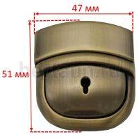 Замок портфельный №155 С637 BERT антик