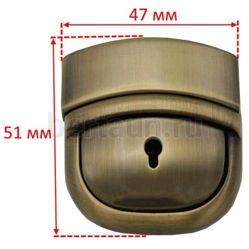 Замок портфельный №155 С637 BERT антик