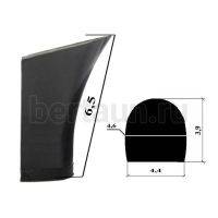 Каблуки №  35 LY 6110 черный матов (столб.высота 6,5 см)