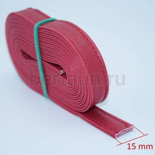 Ручки сумочные ПЛОСКИЕ №105 1,5см*2м красный НОВИНКА Ручки сумочные ПЛОСКИЕ №105 1,5см*2м красный НОВИНКА
