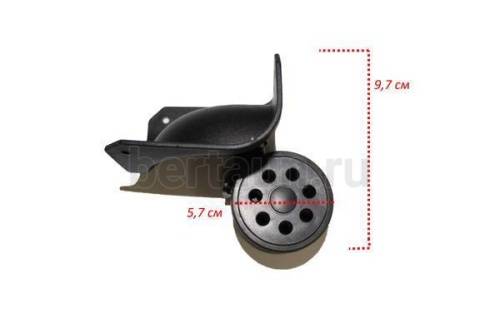 Колесо №109 д/чемодана  FSD 27/18  углов. больш. черное (4шт/комп)