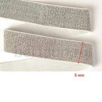 Резинка босоножная  6 мм серебро Италия