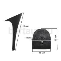 Каблуки №  53 LY 8117 черный матовый (высота 11,7 см)