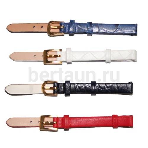 Ремешки для часов №  6  КОЖА  8 мм NAGATA в ассортименте