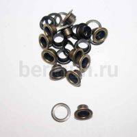 Блочка и  люверс  №55 D 6 мм  (5000 шт/уп) антик