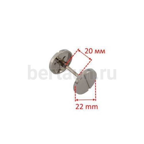 Ручкодержатель №65 штанга шляпка 20 мм 4150-30 GFM никель