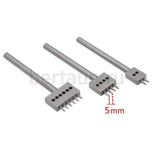 Пробойник № 59 Master Bert строчн. кругл. никель  BERT 1мм шаг 5мм (компл 3 шт:2,4,6)