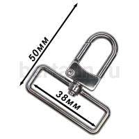 Карабин № 89  метал. д/сумок FCD Н067 38 мм никель