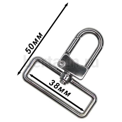 Карабин № 89  метал. д/сумок FCD Н067 38 мм никель