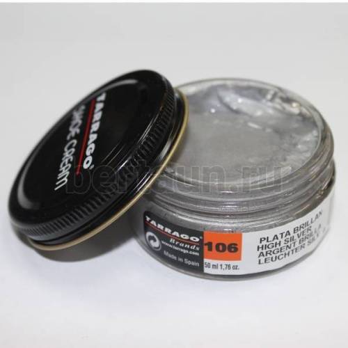 Тарраго №213   (TCT31) 106 Крем SHOE cream СТЕКЛО 50мл ярко-серебр