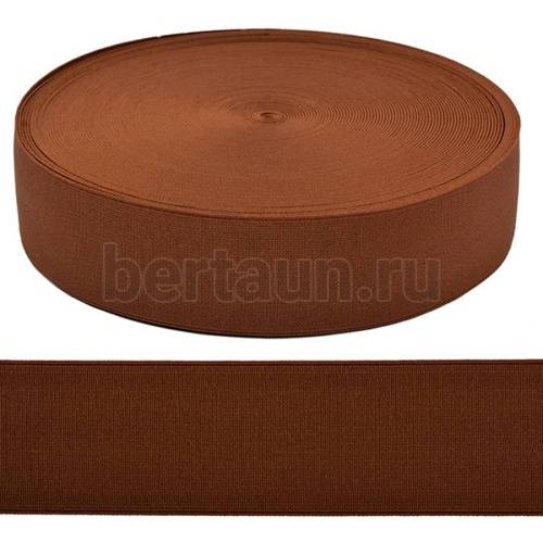 Резинка  30 мм башмачная (коричнев.) Италия ширина 