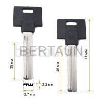 Заг.для ключ. MULT3P_MLT1RP76_MTK4RP_S12MTKPMul-t-lock(проф 06) 34 мм верт №