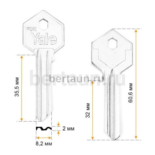 Заг.для ключ. YA22D_YI6D_YA31_YAL6_Yale  №586
