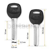 Заг.для ключ. HOOP-1DP HOOPLY 2 паза верт.(8.8x35мм) пласт. левый № 601 