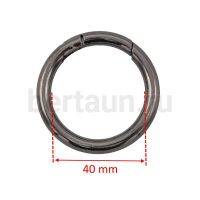 Кольцо-карабин №12 d40 мм  D168 темный никель