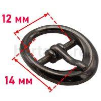 Пряжка  №  3 арт.5520/12мм  "90" литая темн. никель