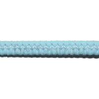 Резинка босоножная в кожаной оплетке 6 мм голубая Италия