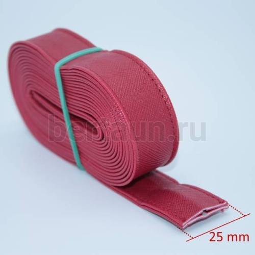 Ручки сумочные ПЛОСКИЕ №108 2,5 см*2м красный НОВИНКА