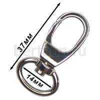 Карабин №106  метал. д/сумок FCD 14 мм никель