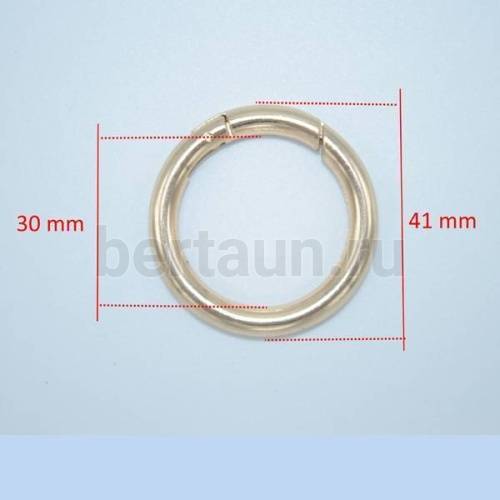 Кольцо-карабин №19 d30 F мм  золото