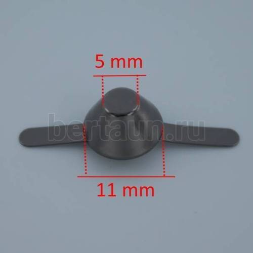 Ножка №17  Пукля  LT К 3130 Д  12*6 темн. никель (10 шт/упак)