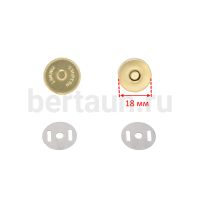 Кнопка №49 магнитная 18 мм золото 3F 032 золото 5шт/упак