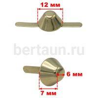 Ножка № 3  пукля  LT K 3130 Д  12*6 (PJ 00010) роллинг золото 10 шт/упак