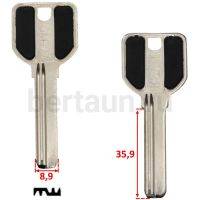 Заг.для ключ. GM 77 (КУЗЯ) MCM-4D/MCM1( MSM) стар.верт.2 паза 35мм №240