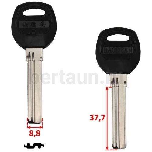 Заг.для ключ. BAODEAN 3 пазы  левый верт.38мм.№380