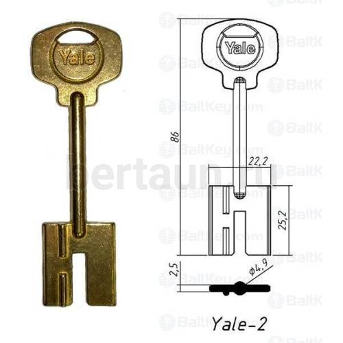 Заг.для ключ. YALE - 2 (широкий)  DV1172  №292