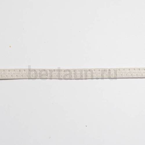 Резинка босоножная в кожаной оплетке  6 мм тем.бежевая цв. № 4  Италия