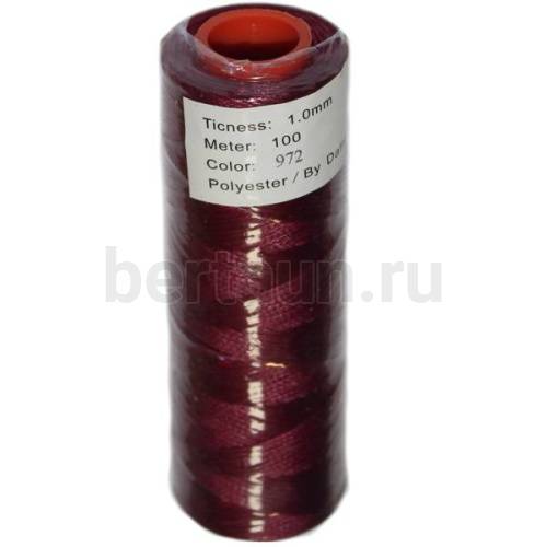 Нитки вощеные№115d1мм 100м.для ручной прошивки МАЛИНОВ 972 DAFNA