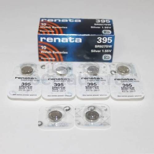 Батарейка № 16 RENATA 395 (SR 927SW)(10шт/упак) Батарейка № 16 RENATA 395 (SR 927SW)(10шт/упак)