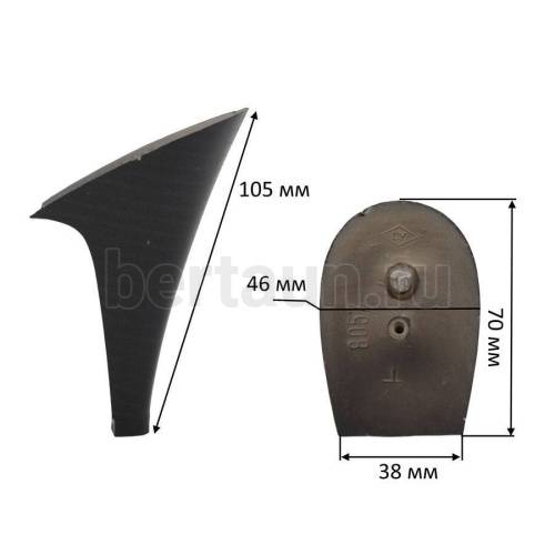 Каблуки № 119 LY 8057 черный матовый утолщен.(высота 10,5 см)