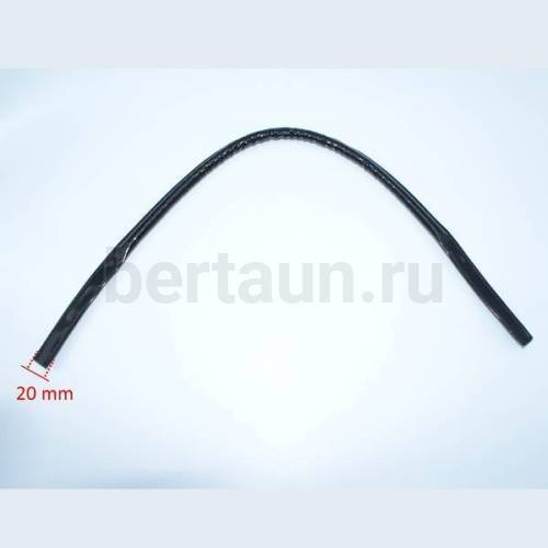 Ручки сумочные 65 см КОРОТКИЕ УЗКИЕ №110 полиурет. черн.ЛАК