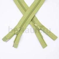 МОЛНИЯ №114 курточная 2 замка спираль Т7 ПРИБАЛТИКА 120 см тем. салатовый