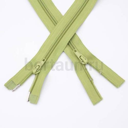 МОЛНИЯ №114 курточная 2 замка спираль Т7 ПРИБАЛТИКА 120 см тем. салатовый