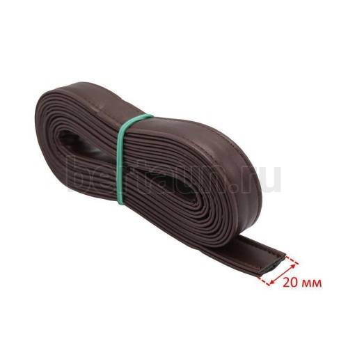 Ручки сумочные ПЛОСКИЕ № 87 2см*2м коричневый гладкий NEW