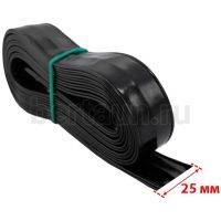 Ручки сумочные ПЛОСКИЕ № 74 2,5см*2м черный гладкий блеск