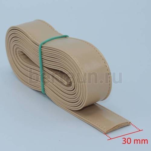 Ручки сумочные ПЛОСКИЕ № 90 3см*2м св. крем глянец