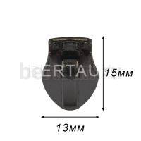 Замок-бегунок №244  на спираль (движок для съемного пулера)  Т8  тем.никель